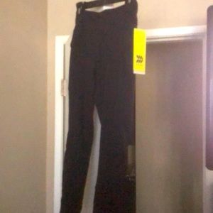 Girls black 7/8 leggings with shear on the legs